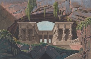 岩に囲まれた神殿、1847～49 年。 作： Karl Friedrich Thiele