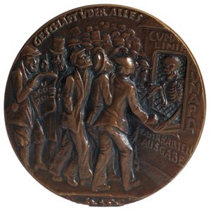 5月7日、定期船「ルシタニア号」魚雷攻撃記念メダル 作： Karl Goetz