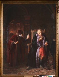 皇帝イヴァン 4 世 (1530-1584) と彼の看護師 (皇帝イヴァン 4 世と彼の看護師) - カール ボグダノビッチ ウェニッヒ (1830-1908) による絵画、キャンバスに油彩
