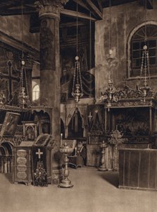 ベツレヘム、生誕の洞窟への入り口 (白黒写真) 作： Karl Grober