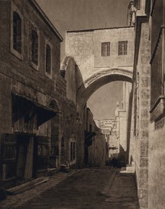 エルサレム、Ecce Homo-Arch (白黒写真) 作： Karl Grober