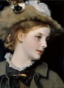 女性の肖像 作： Karl Gussow