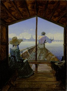 1827年、ドレスデン近くのエルベ川で早朝 作： Karl Gustav Carus