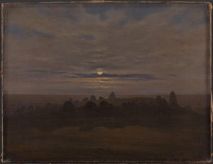 石器時代のマウンド、1820年頃（キャンバスに油彩） 作： Karl Gustav Carus