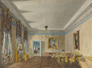 1799年にピーターズバーグにあるアンナガガリーナ王女の家の応接室 作： Karl Ivanovich Kolmann