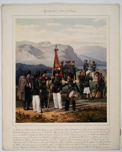 ロシアコーカサス軍の歩兵、1867年 作： Karl Karlovich Piratsky
