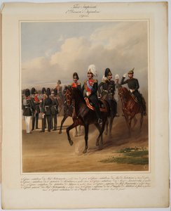 1867年のロシア帝国警備隊の第1近衛歩兵師団の将校