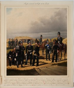 Troupes annexes du corps de la garde (sapeurs) - Imperial Guards Corpsの先駆者たち - Piratsky, Karl Karlovich (1813-1889) - 1867 - カラーリトグラフ - 56x45 - 個人蔵