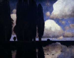 ラインランドの風景（油彩・キャンバス）