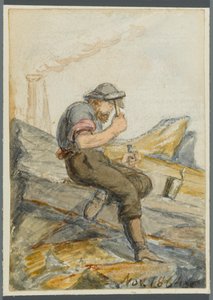ストーンワーカー、1864年（ブラックメディアアンダードローでトイレ） 作： Karl L.H. Mueller
