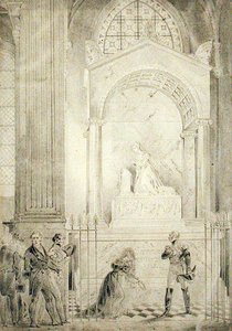 皇后ジョゼフィーヌ（1763-1814）の葬儀記念碑（リュエイユ・マルメゾンのサン・ピエトロ・サン・ポール教会）（紙に鉛筆