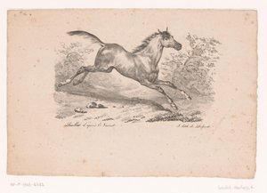風景の中の疾走する馬 Horses and Riders (シリーズタイトル) 作： Karl Loeillot Hartwig