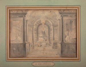 マルメゾン城の図書館で働いていたナポレオン、1806年頃
