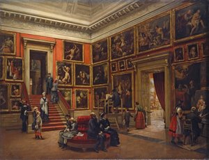 ドレスデン画廊にて、1881年。