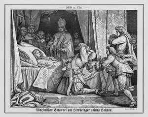 マクシミリアン2世（バイエルン選帝侯）、息子の死に際して 作： Karl Ludwig Adolf Ehrhardt