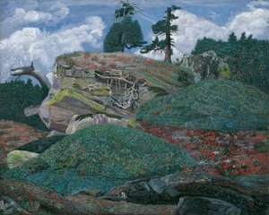 岩のある風景 作： Karl Mediz