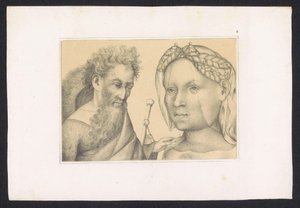 Jakobus de Meerdere en vrouw 15世紀のオランダの巨匠によるデザインと研究。 世紀。 ベルリンの王立図書館に保管されている原本に基づく（シリーズタイトル） 作： Karl Palzow