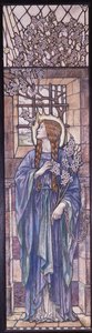 Hope: All Saints Church, Eastchurch, Isle of Sheppey, c.1912のステンドグラスのデザイン（黒とカラーチョーク、水彩、ボディカラー 作： Karl Parsons