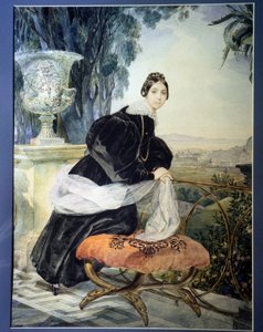「ロシア大公エリザベート・サルティコワの肖像 (1802-1863)」 カール・パブロヴィッチ・ブリウロフ (ブリウロフ) (1799-1852) による絵画 (1833-1835) 国立ロシア美術館、サンクトペテルブルク