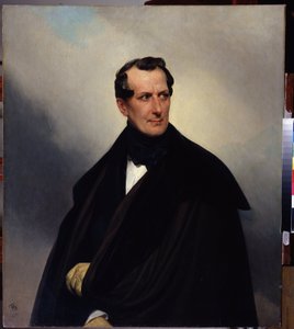 「ウラジミール・ムシン・プーシキン伯爵の肖像（ムシン・プーシキン）（1798-1854）」カール・パヴロヴィチ・ブリウロフ（ブリューロフ）（1799-1852）による絵画、1830年地方美術館アルハンゲリスクロシア 作： Karl Pavlovich Bryullov