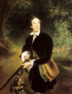 作家アレクセイ・コンスタンチノヴィチ・トルストイ伯爵の肖像」1817-1875年、1836年。   作： Karl Pavlovich Bryullov