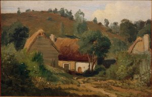 家屋のあるフランスの風景 作： Karl Peter Burnitz