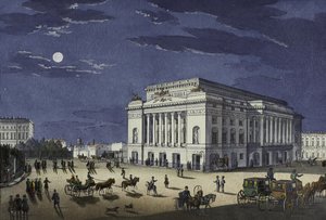 サンクトペテルブルクのアレクサンドリンスキー劇場、19世紀の前半。 作： Karl Petrovich Beggrov