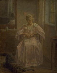 犬を連れた少女、ソフィー・ロフトサス 作： Karl Schou
