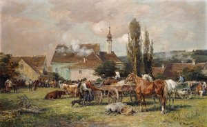 村の市場 作： Karl Stuhlmuller