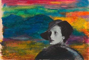 無題、1939年頃（紙に水彩とコラージュ）