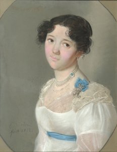 伯爵夫人アグラフェナユリエフナオボレンスカヤの肖像1789-1829、ネレディンスカヤメレツカヤ、1812年 作： Karl Wilhelm Bardou