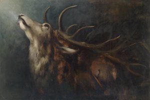 瀕死の雄鹿 作： Karl Wilhelm Diefenbach