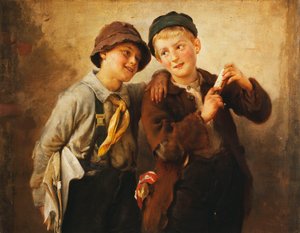 ハーモニカと二人の少年、 作： Karl Witkowski