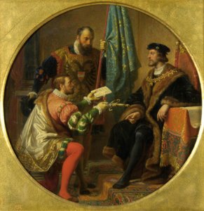 カール 5 世皇帝とフランツ 1 世王、パヴィア 1525 年 作： Karl von Blaas