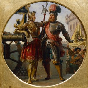 皇帝マクシミリアン1世とゲオルク・フォン・フルンツベルク 作： Karl von Blaas