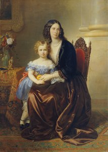 レオニー伯爵夫人ランクロンスカ、旧姓ポトッカ伯爵夫人と息子のカール 作： Karl von Blaas