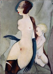 ""Madone de la rue Marijas a Riga, Lettonie"" (Madonna of Marijas Street) Peinture de Karlis Padegs (1911-1940) - 1932 - Oil on canvas Dim 94x68 cm ラトビア共和国ラトビア国立美術館、リガ
