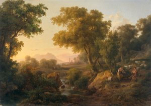 イタリアの古典的な風景」1811～1860年 作： Karoly Marko the Elder