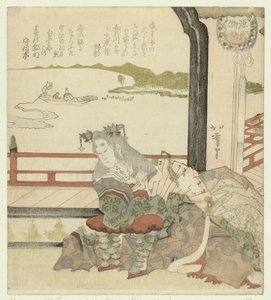 バルコニーの女性 源氏物語（シリーズタイトル） 源氏物語 作： Karyôsai Hokuga