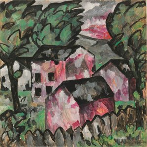 風景、1911年。 作： Kazimir Severinovich Malevich