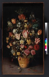 花の桶、1614 作： Kasper or Gaspar van den Hoecke
