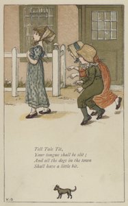Tell Tale Tit（カラーリトグラフ 作： Kate (after) Greenaway