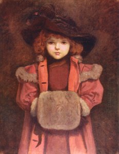 マフ、未完成（カラーリトグラフ） 作： Kate (after) Greenaway
