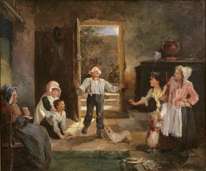 ブラインドマンバフを遊んでいる子供たち 作： Kate Gray