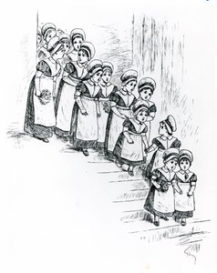 Charity children, c.1880 (in engraving) 作： Kate Greenaway