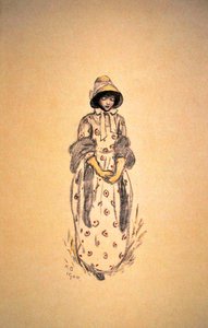 ポークボンネットとショールの少女 作： Kate Greenaway
