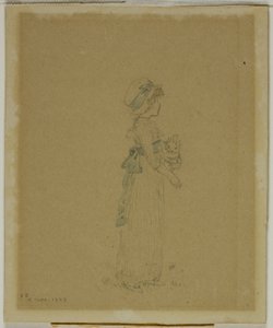 猫と女の子 作： Kate Greenaway