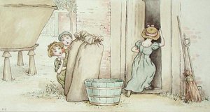 かくれんぼ（水彩・紙） 作： Kate Greenaway