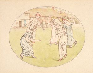 ヒヤシンス、「花言葉」のイラスト、1884年頃（紙に水彩） 作： Kate Greenaway