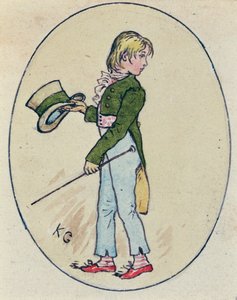 聖バレンタインデーのイラスト、1914年（紙にトイレ） 作： Kate Greenaway